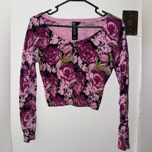 Forever 21 Pink Floral Crop Top